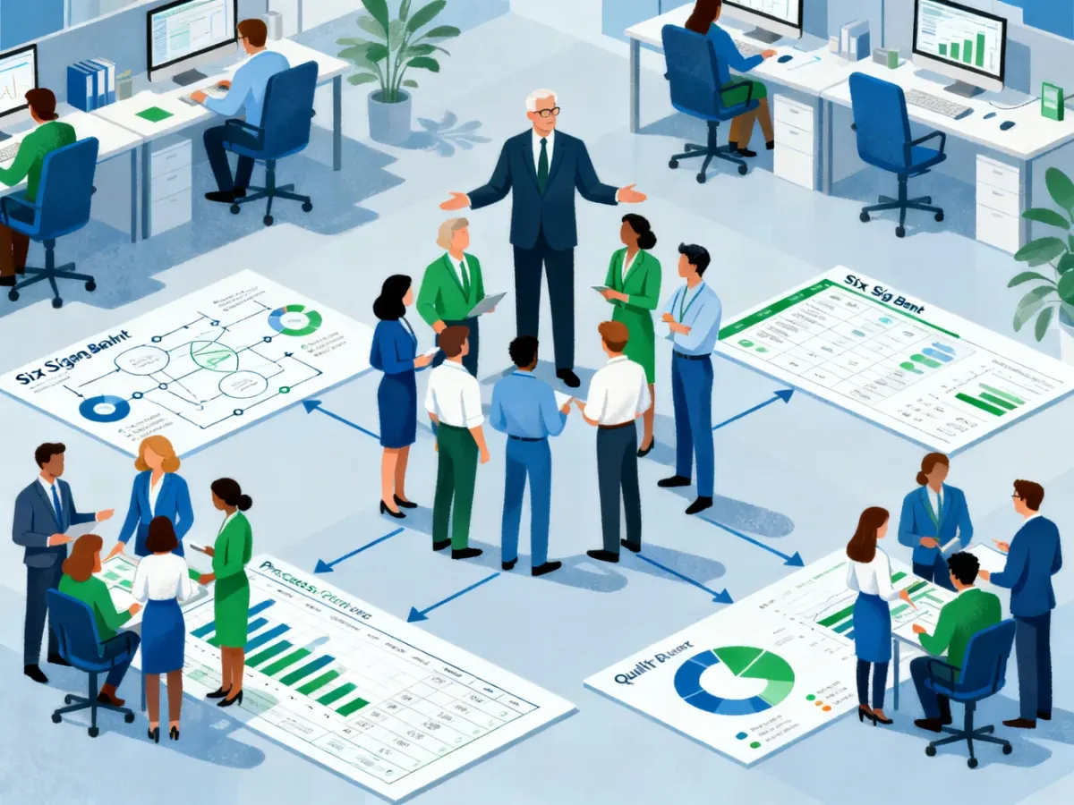 Zespół specjalistów współpracujących w strukturze ról Six Sigma
