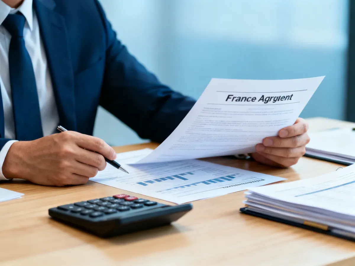 Właściciel firmy analizujący umowę franczyzową z prawnikiem